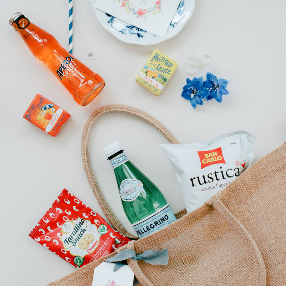 Italy wedding welcome bag